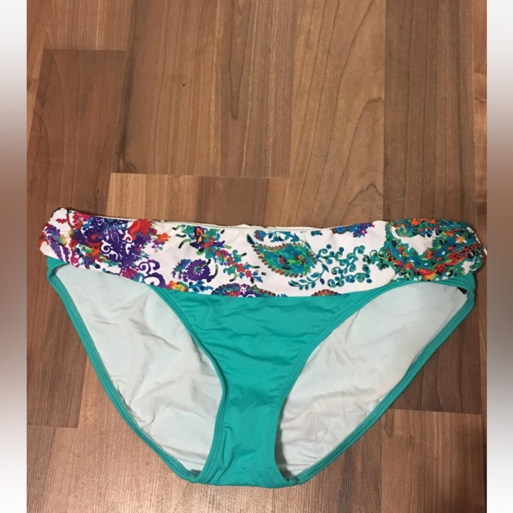 NWT Lauren Ralph Lauren Fold Over Waist Swim Bottoms Size 16